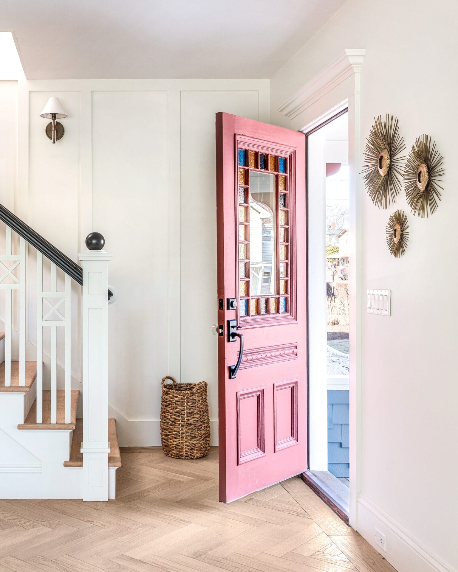 Entryway with molding around front door