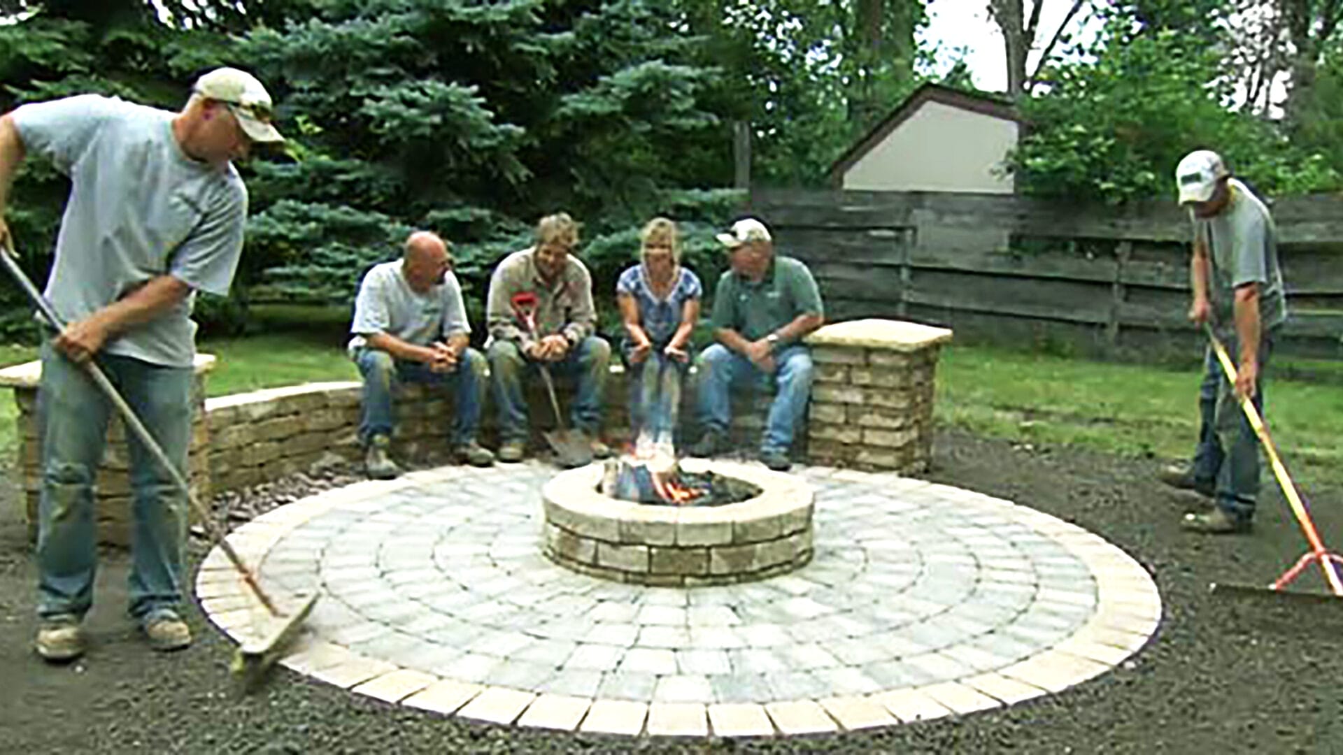 How to Build a Round Patio with a Fire Pit, Video