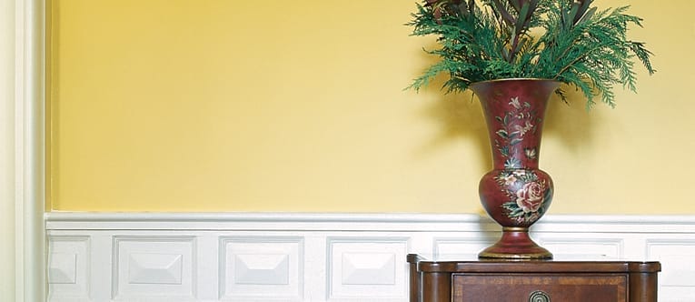 a white semigloss paint on a wall