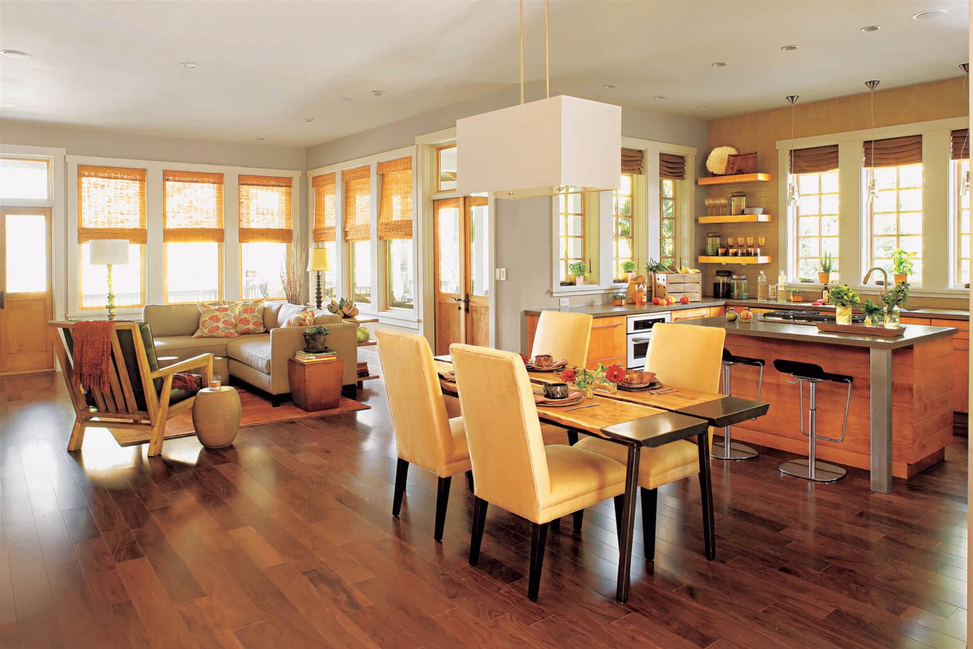 Rooms with hardwood flooring.