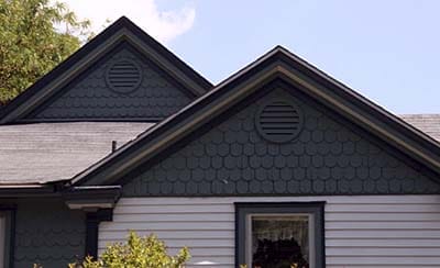 Photo of a residential house with sufficient attic ventilation