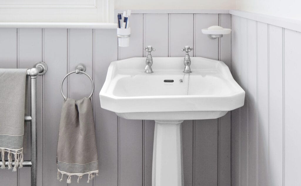 a chipped sink in need of repair