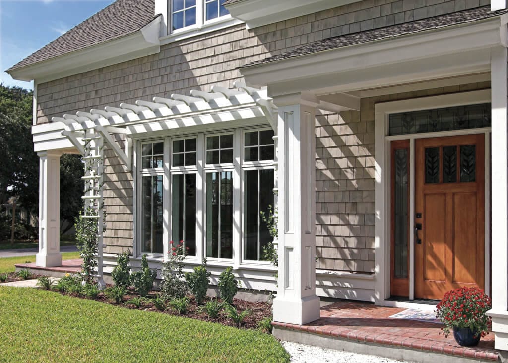 A home with windows on a hot summer day.