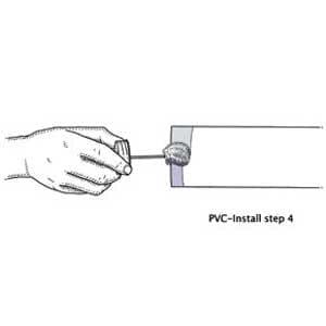 Adding glue to the PVC pipe