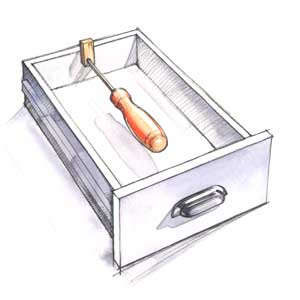 A fix for a falling drawer being installed.