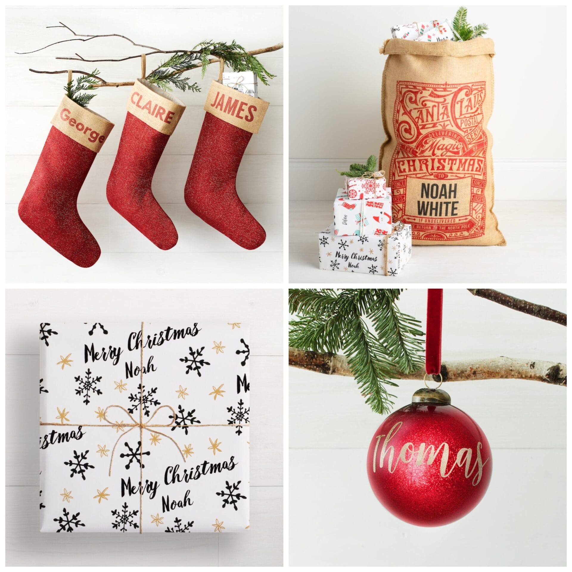 A collage of Christmas decorations from Target.