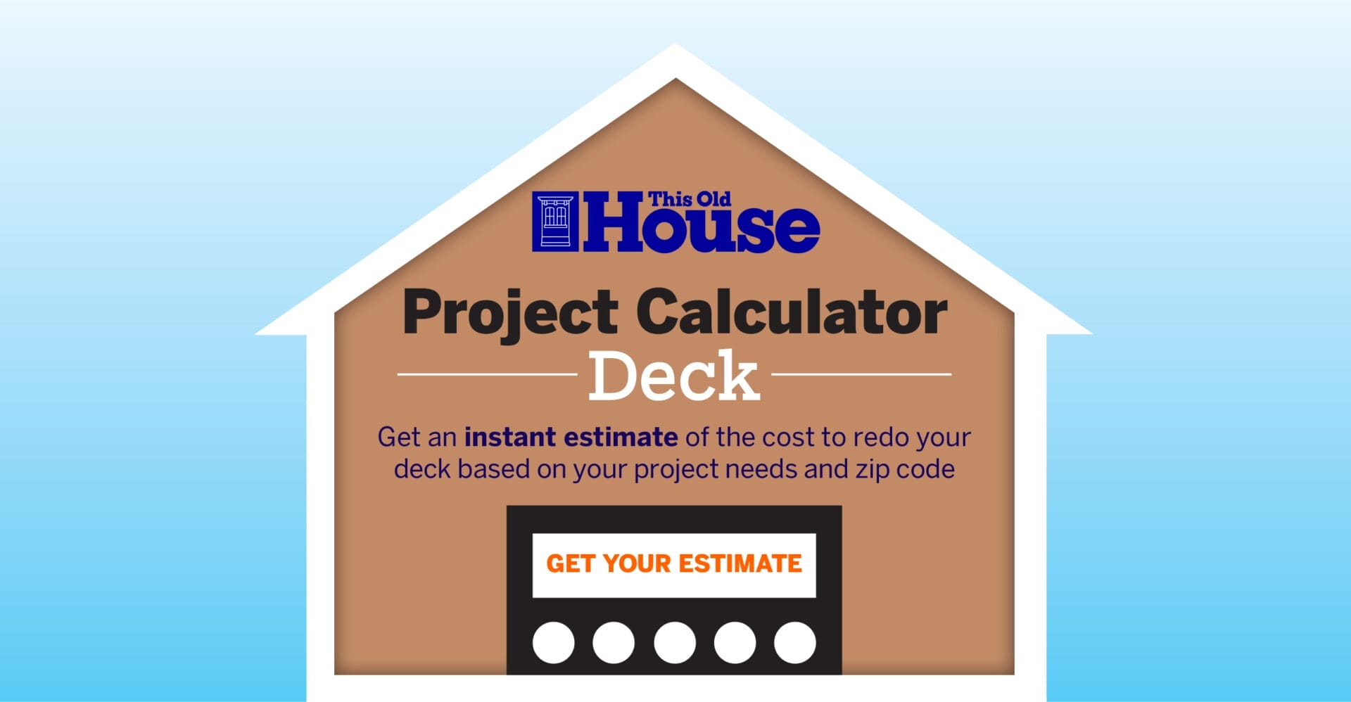 Graphic for This Old House Project Calculator for Decks.