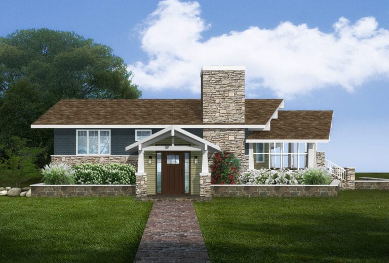 Digital illustration of the house after renovation.