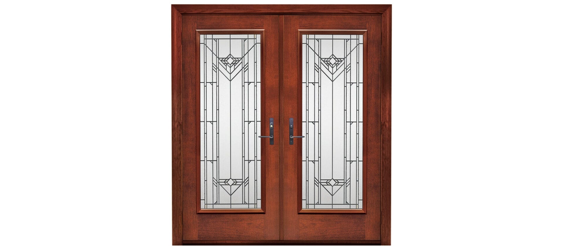 French door with prairie style lights.