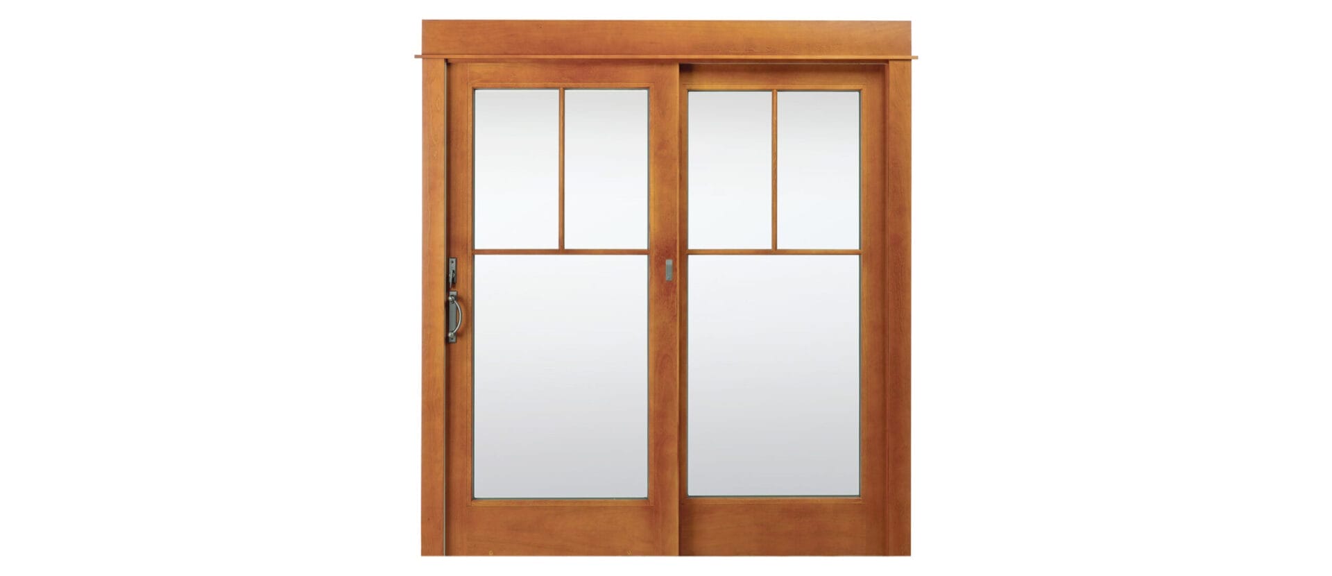 French door with craftsman style lights.