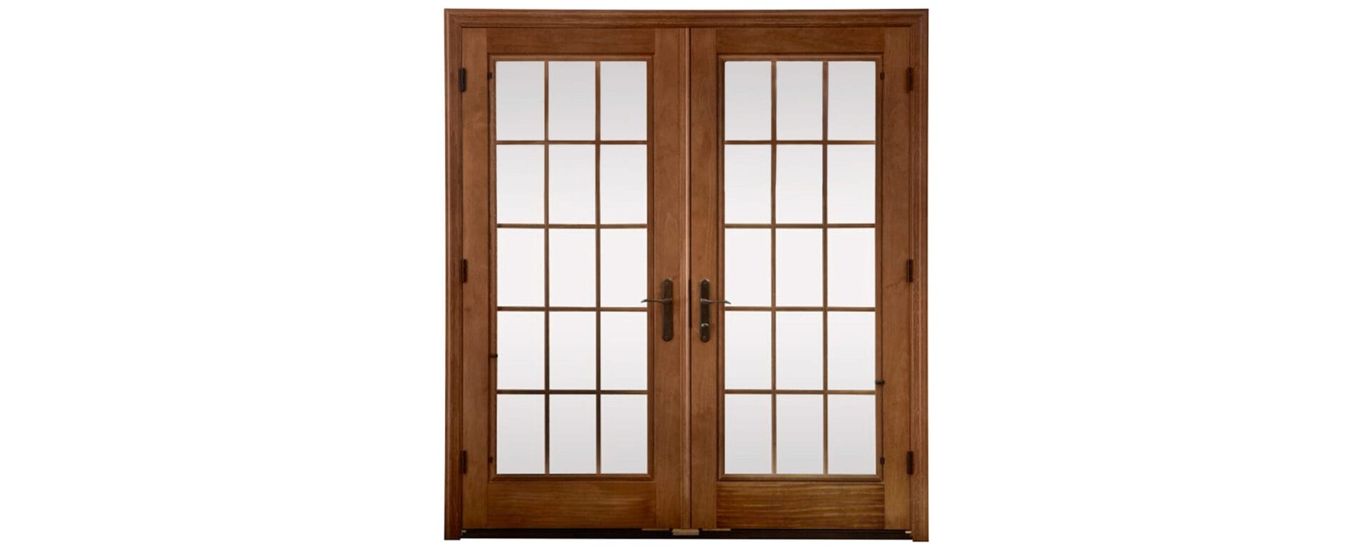 French door with colonial style lights.
