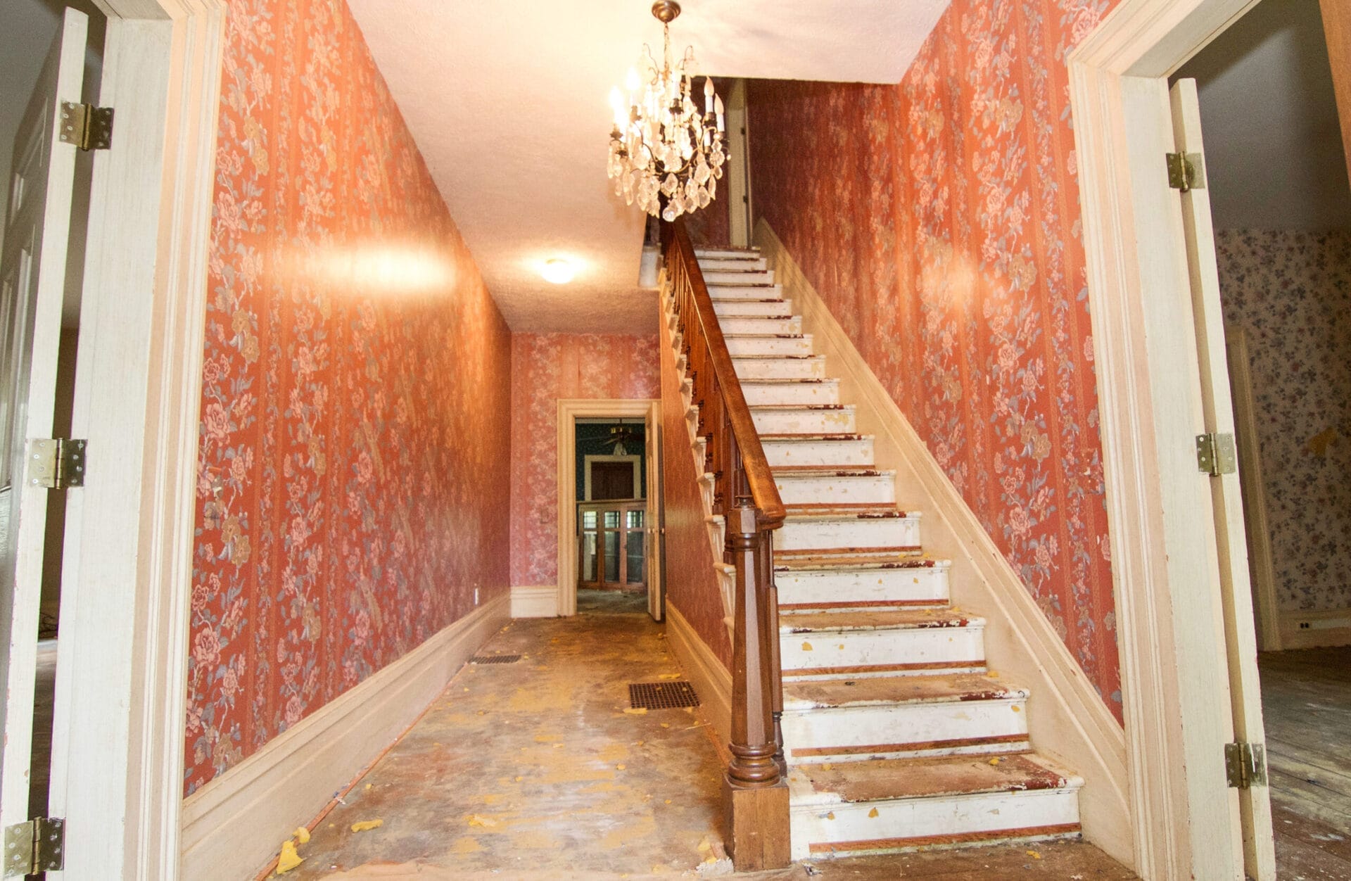 A view of the house interior from the front door.
