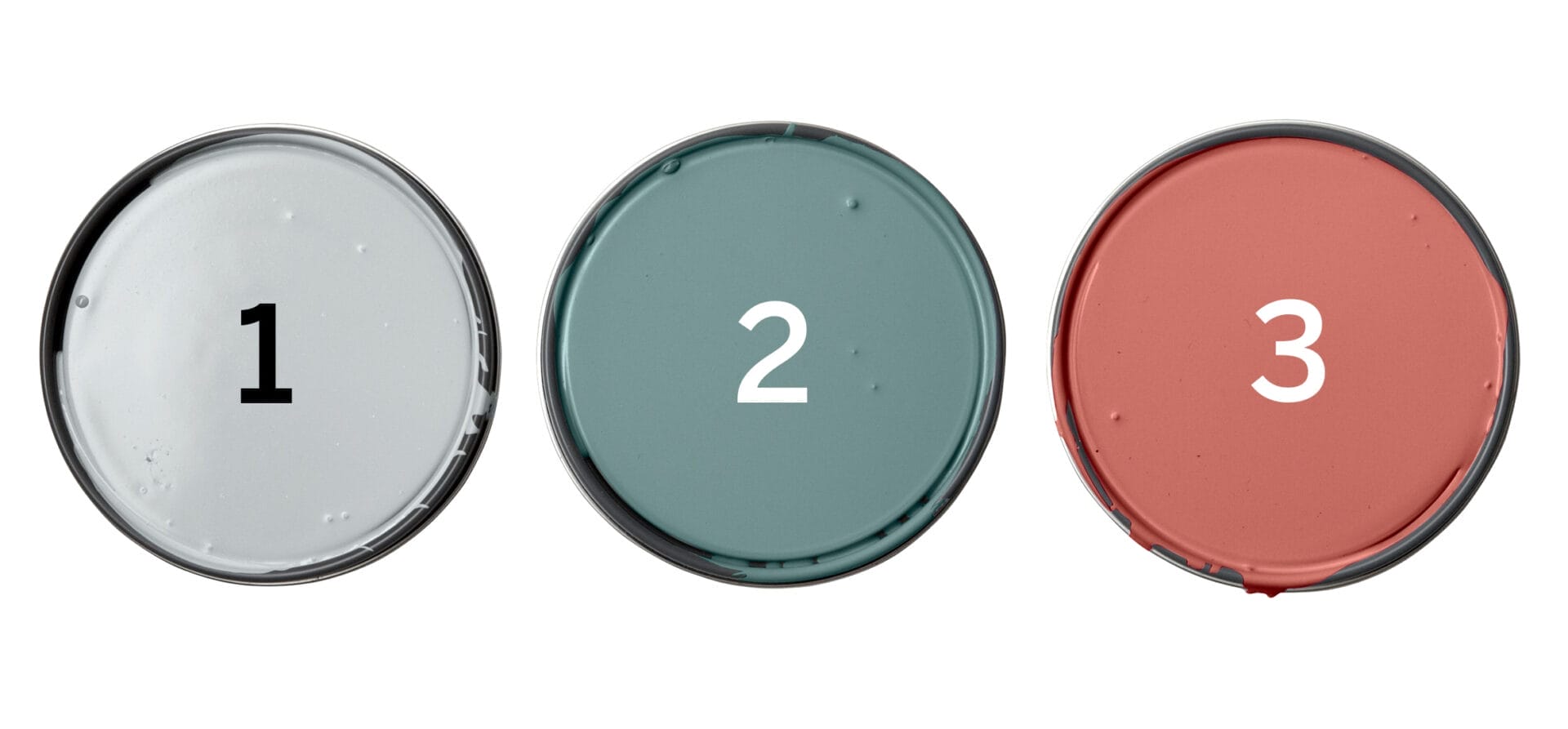 Colonial paint palette showing muted pearl, blue, and claret historical color combinations.