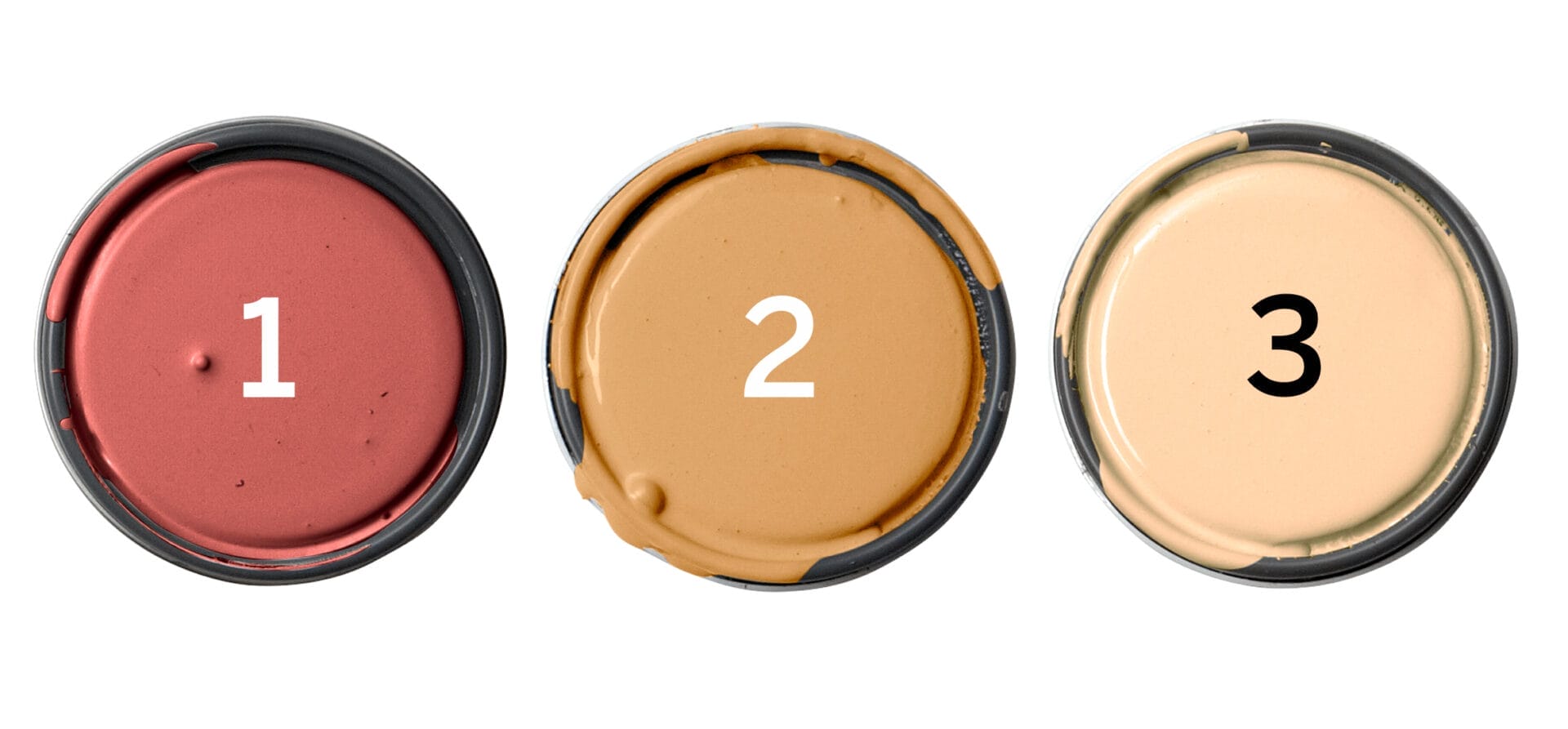Craftsman paint palette displaying warm red and orange color combinations.