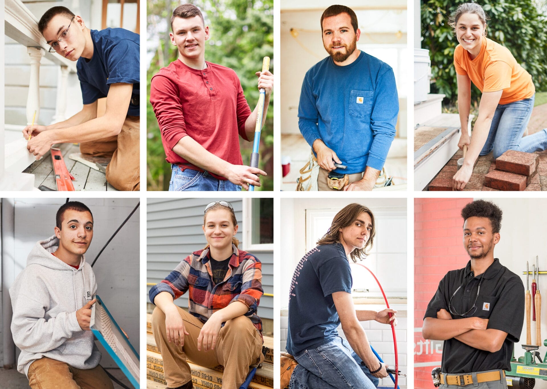 A collage of TOH apprentices.