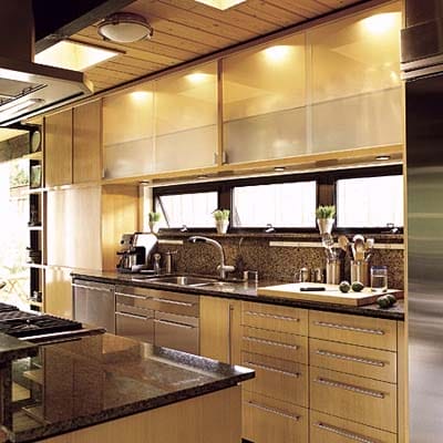 a bright lighting design to brighten up a kitchen