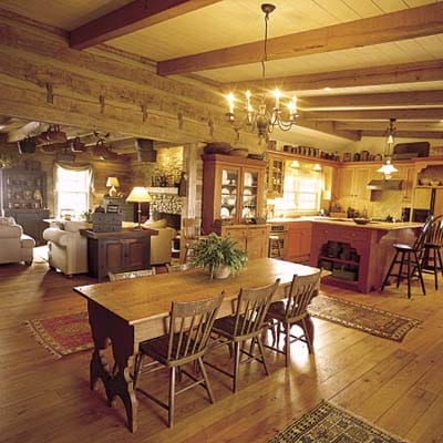 a large kitchen that is well lit
