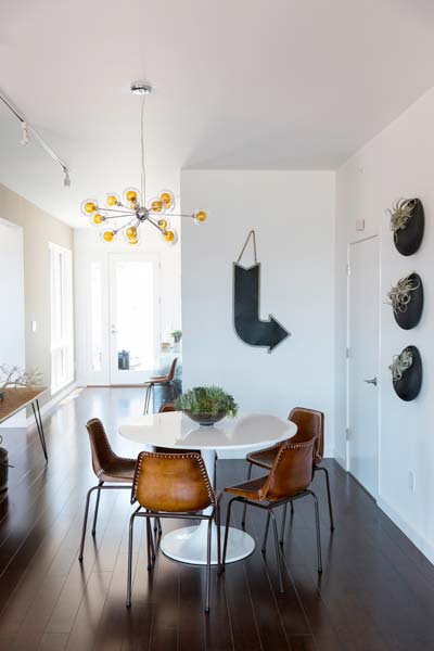A kitchen table and chairs