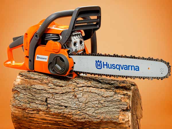 A Husqvarna chain saw.