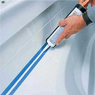 caulking around a bathtub