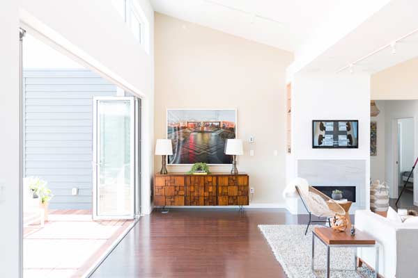 A large space in the living area