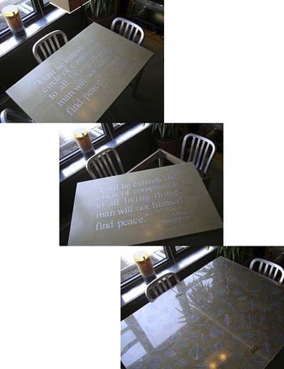 A statement kitchen table