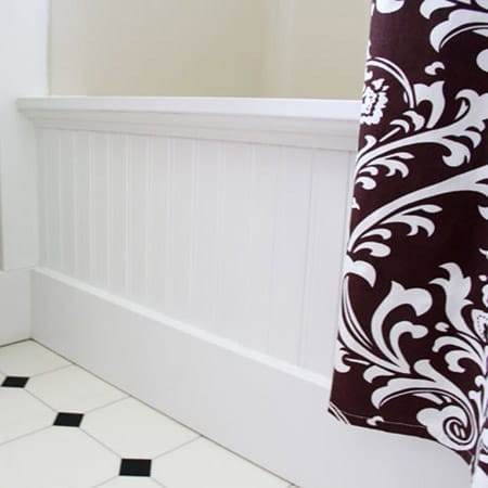 Paneled bathtub.