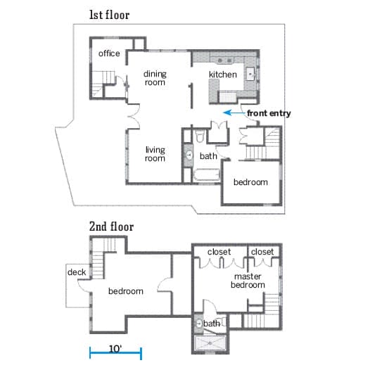 First- and second-floor plans