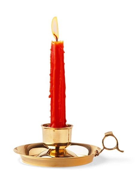 A burning candlestick