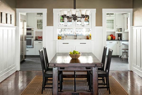 A well-decorated dining room