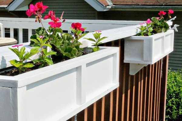 Deck planter boxes.