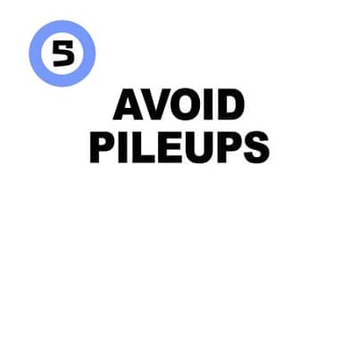 Snow and ice removal tip number 5: Avoid pileups.