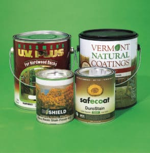 Various eco-safe stains.