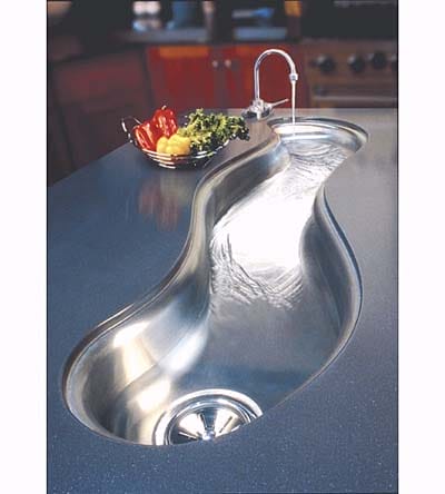 Image of a bar sink with a unique shape