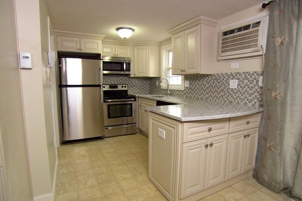 A kitchen after going through a budget-friendly makeover.
