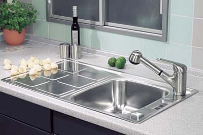 Image of a quiet bar sink that has sound-deadening panels