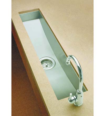 Image of a trough-shaped bar sink