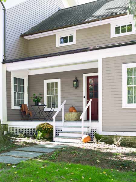 A view of the front porch