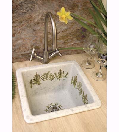 Image of a bar sink with nature design