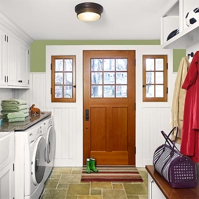 Laundry room by door