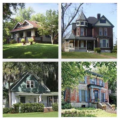 A collage of houses