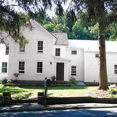 A white farmhouse