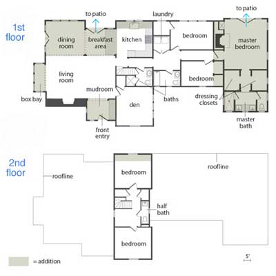 First- and second-floor plans