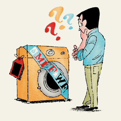 Machine with energy star labels