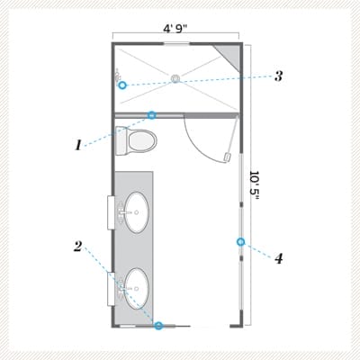 After renovation floor plan.