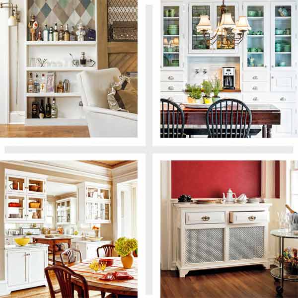 Image of ideas for built-ins that make entertaining easier
