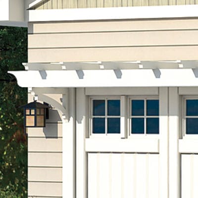 Trim around the garage.