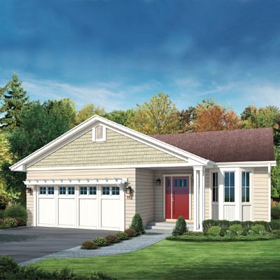 Digital illustration of the 1991 house.