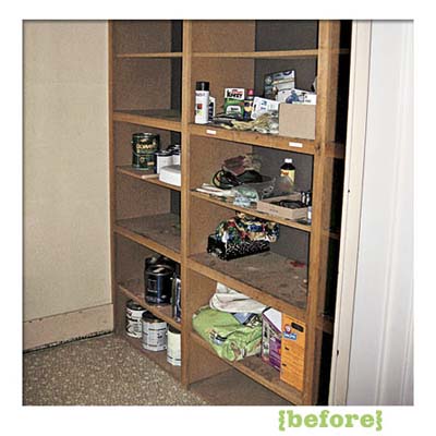 A before photo of the pantry