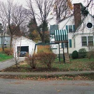 Garage before and after connected to main structure